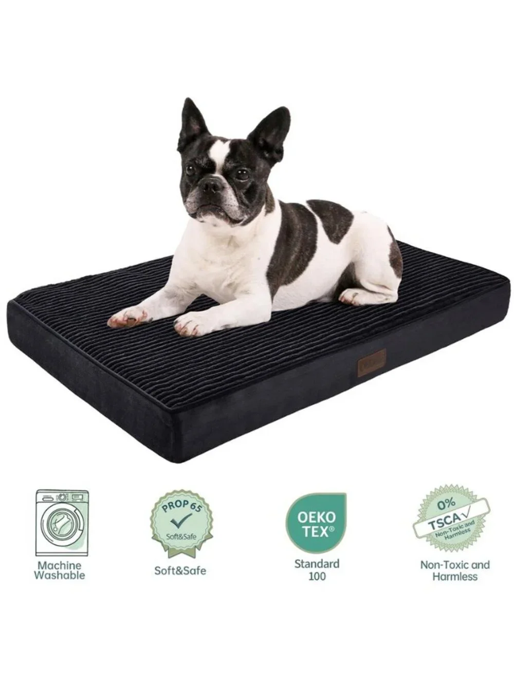 Orthopedic Medium Dog Bed 30in Deluxe Cat Bed for Crates Waterproof 30